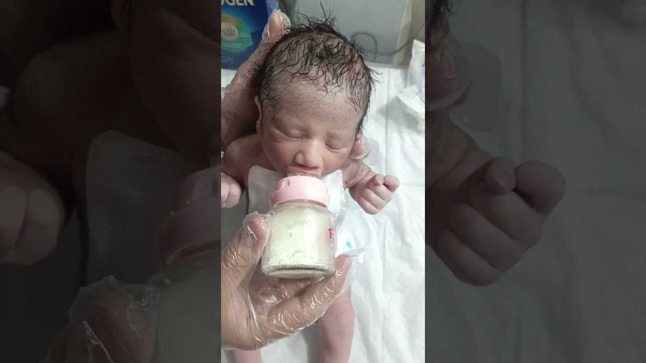 First Feed of a Newborn Baby Boy 🐥💖 | Complete Newborn Care & Burping Protocol 💕