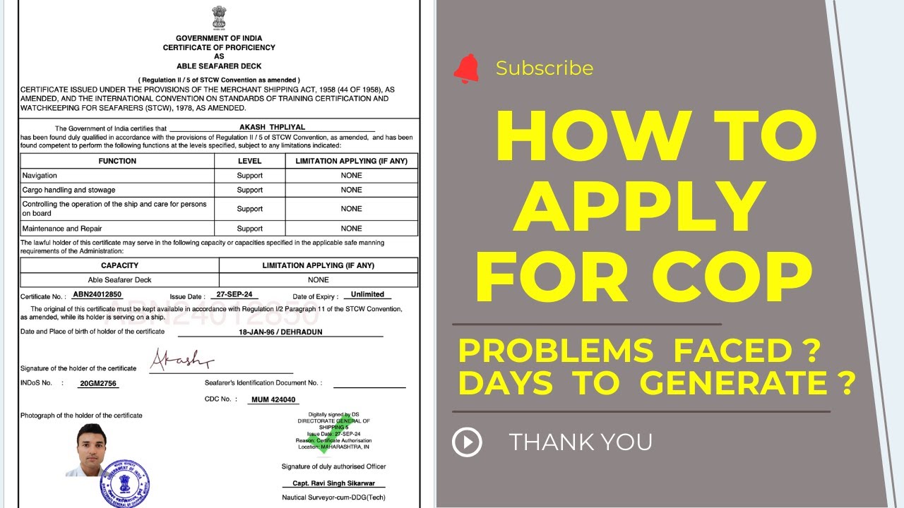 How To Apply for COP