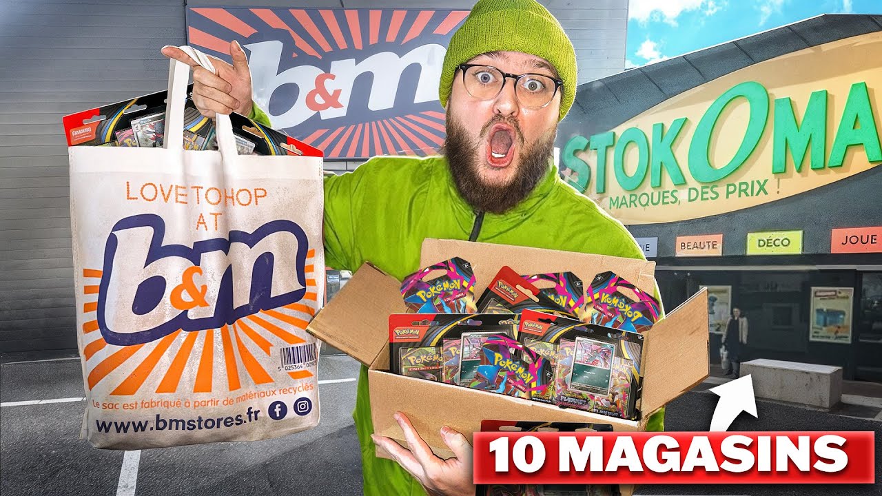 J’ai fait 10 MAGASINS de DÉSTOCKAGE pour TROUVER du POKÉMON (du STOCK à foison…)
