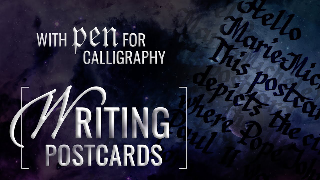 ✒️ WRITING postcards with a pen for CALLIGRAPHY | #04 Feb 2024 | POSTCROSSING | Without stickers
