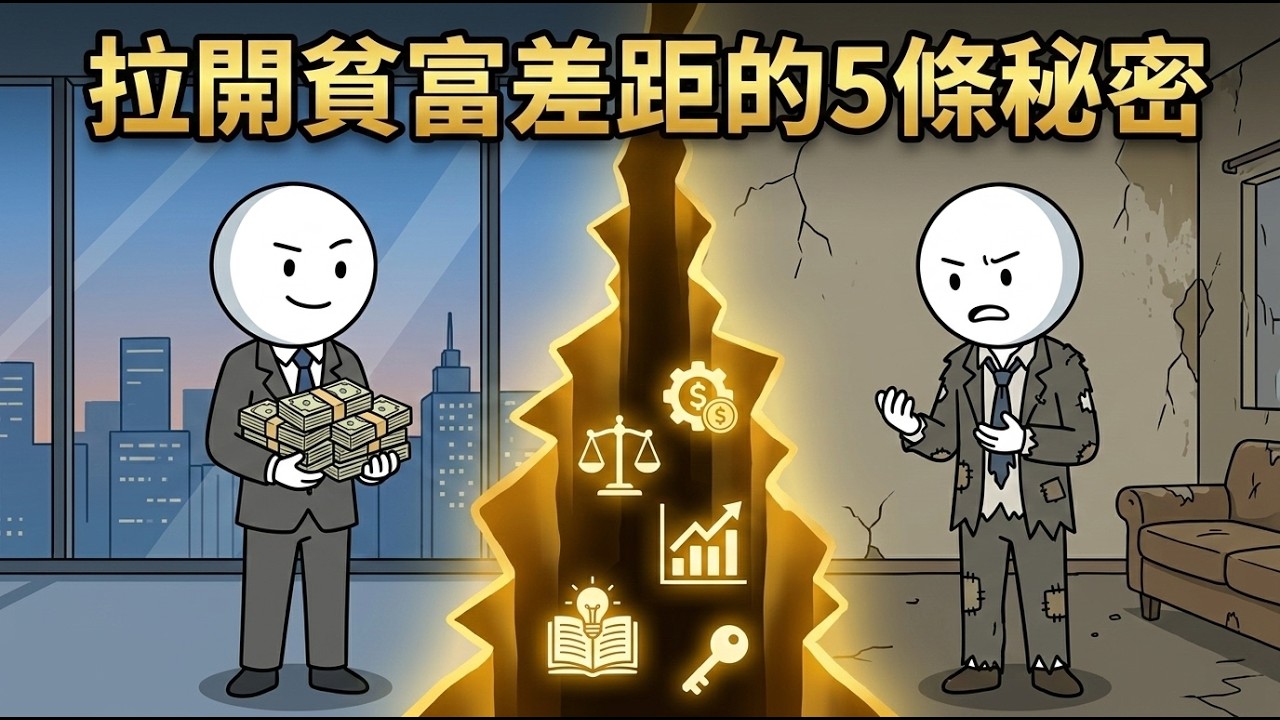 5条财富法则，拉开穷人与富人的秘密。為什麼同樣月薪3萬，十年後有人還在租房，有人卻靠投資過活？