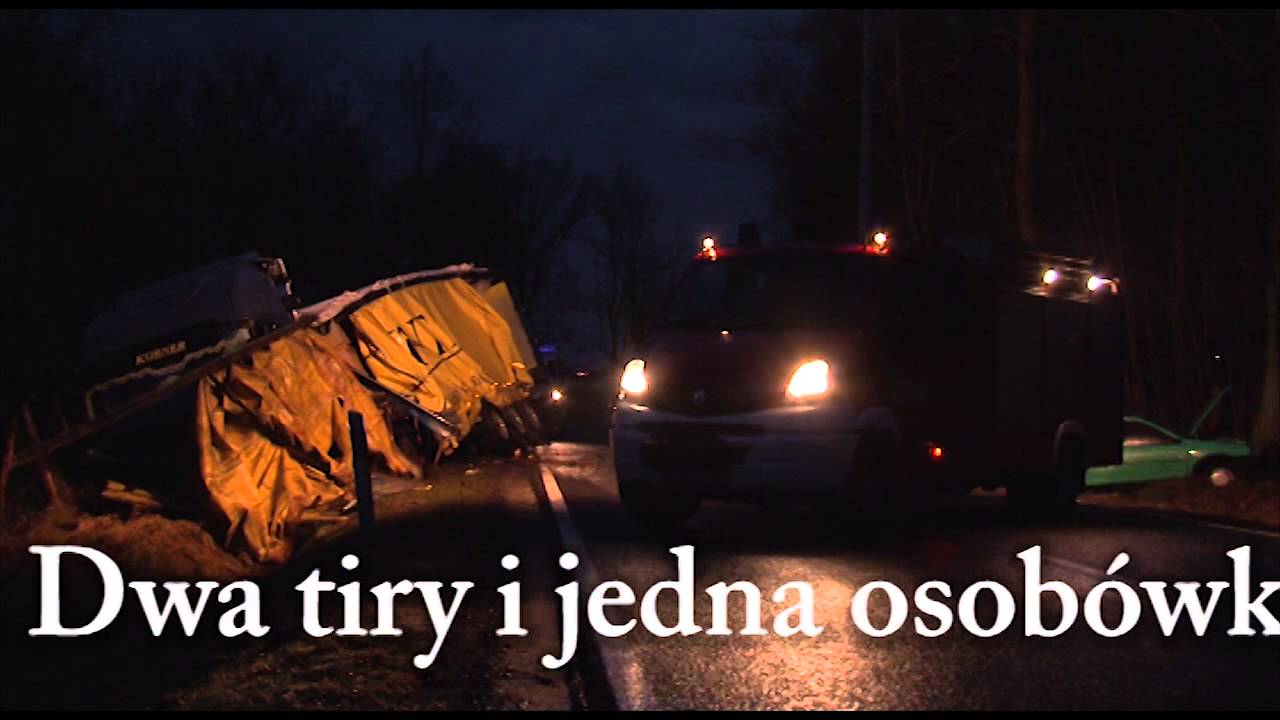 Dwa tiry w rowie, Żary.05.02.2013
