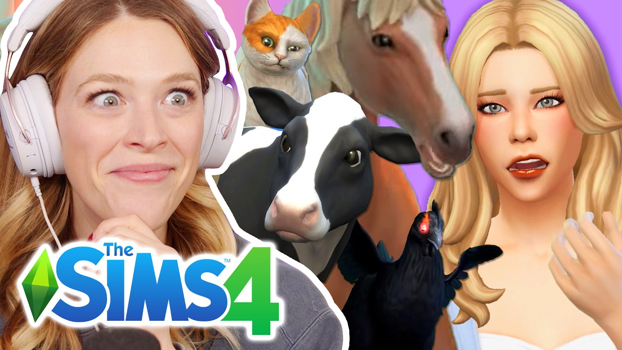 Я играл в Sims со ВСЕМИ животными на одном участке... вот что произошло