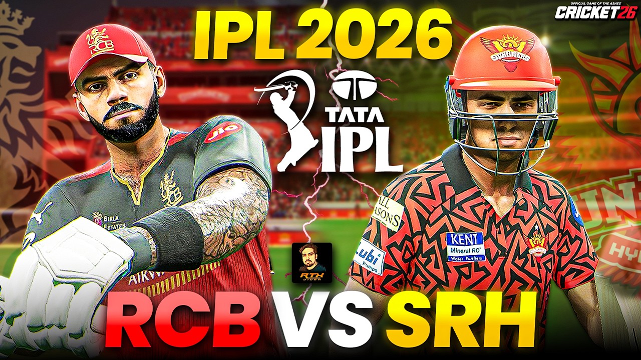 RCB vs SRH IPL 2026 1st Match 🔥 Last Over Thriller 😱 High Voltage Clash | Cricket 26 | RtxVivek