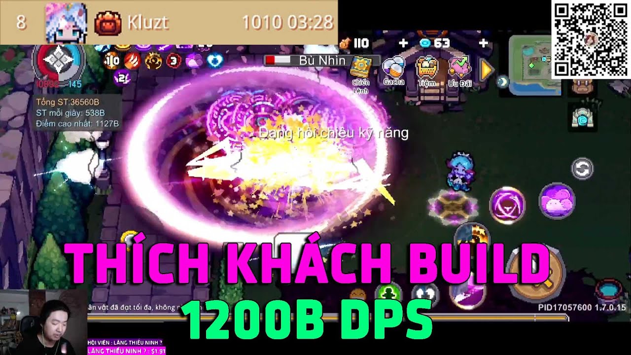 Build Thích Khách 1200B DPS Val 1010 SS3 Soul Knight Prequel #Cong