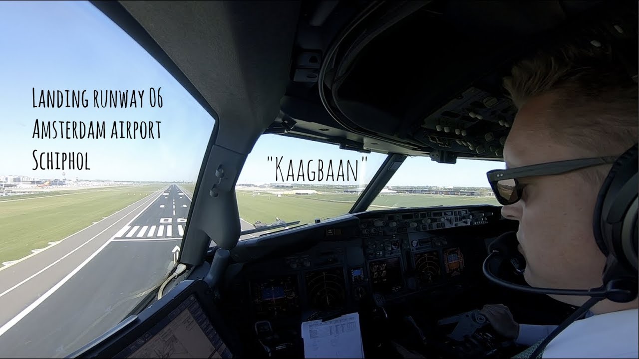 Approach & landing runway 06 Amsterdam Airport Schiphol (AMS EHAM)