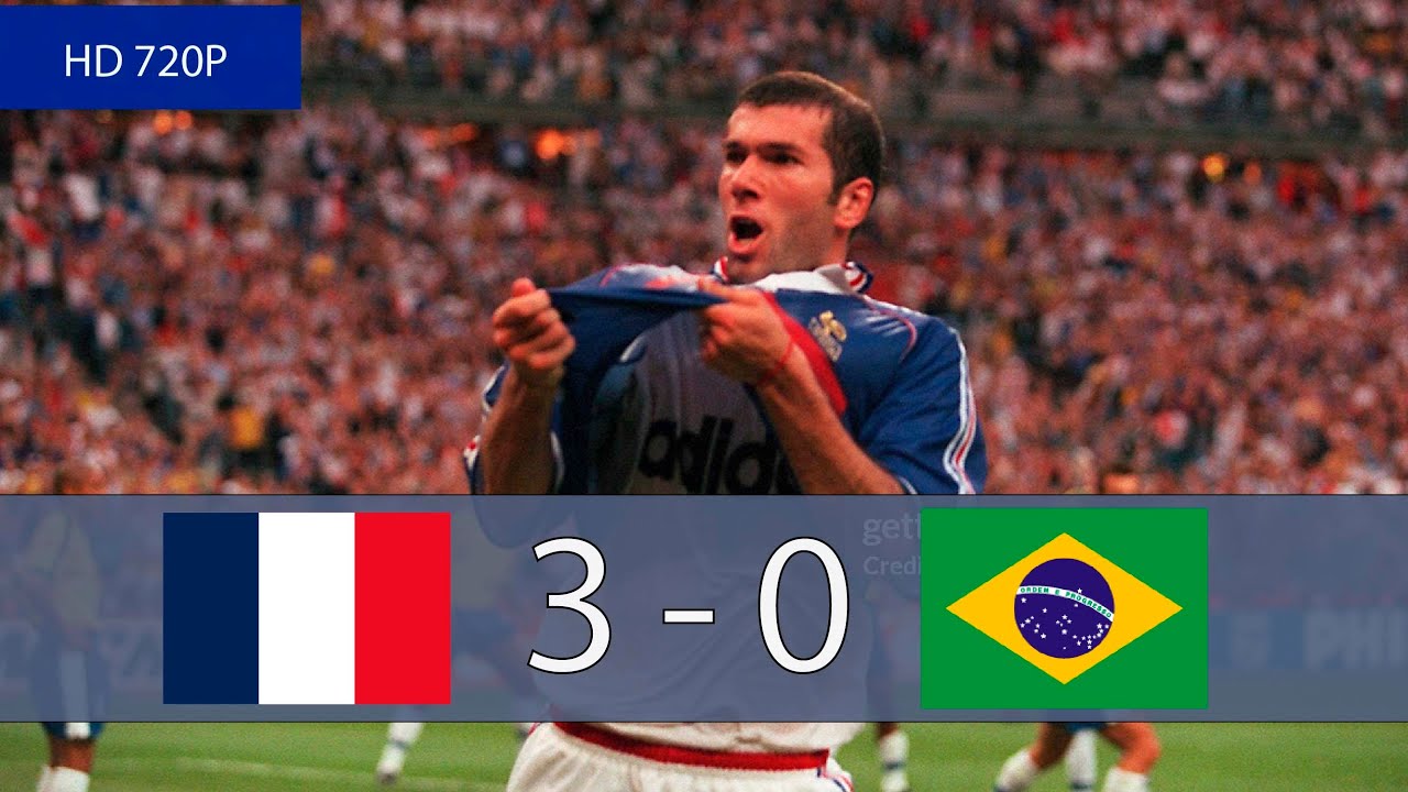 France - Brazil 3-0 | 1998 FIFA World Cup Final | All Goals & Highlights.
