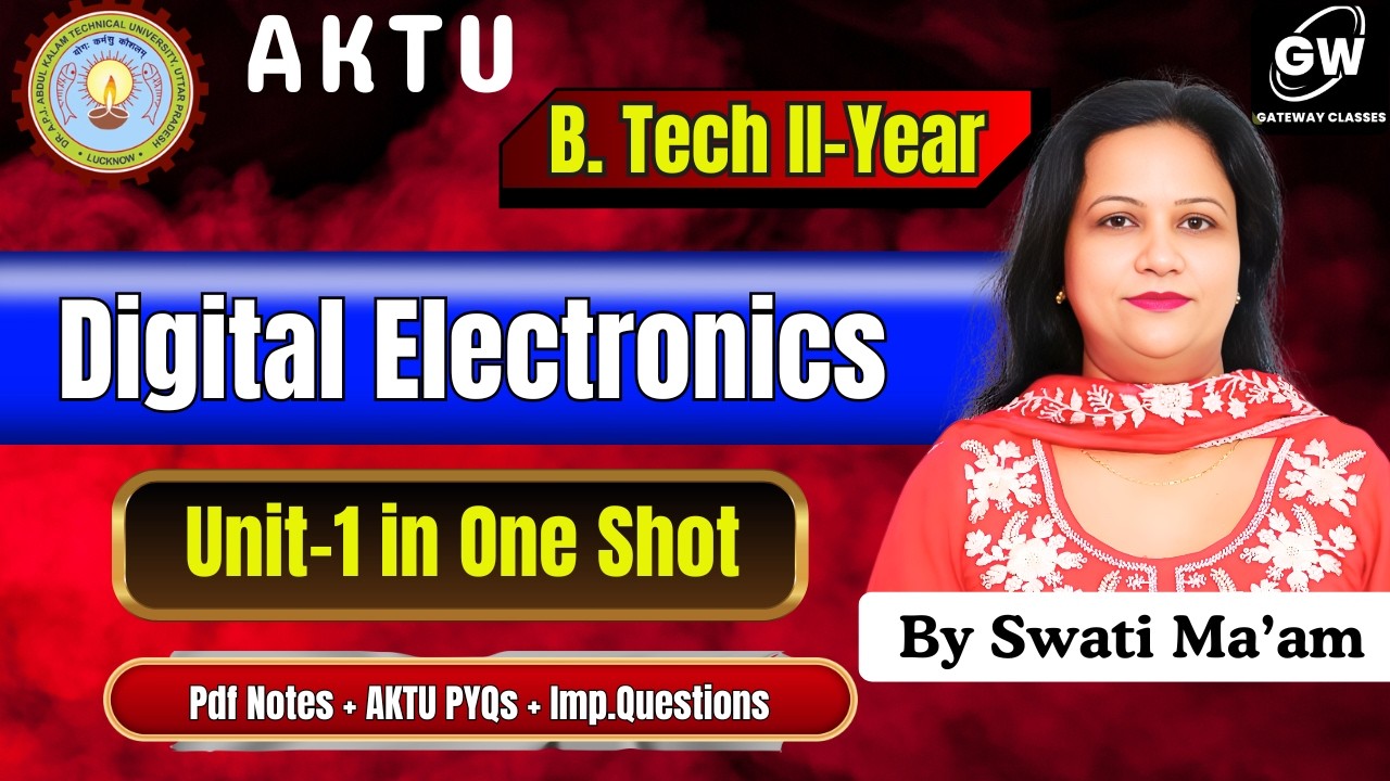 Digital Electronics Unit-1 One Shot | AKTU | Complete Theory + PYQs | Swati Ma'am | Gateway Classes