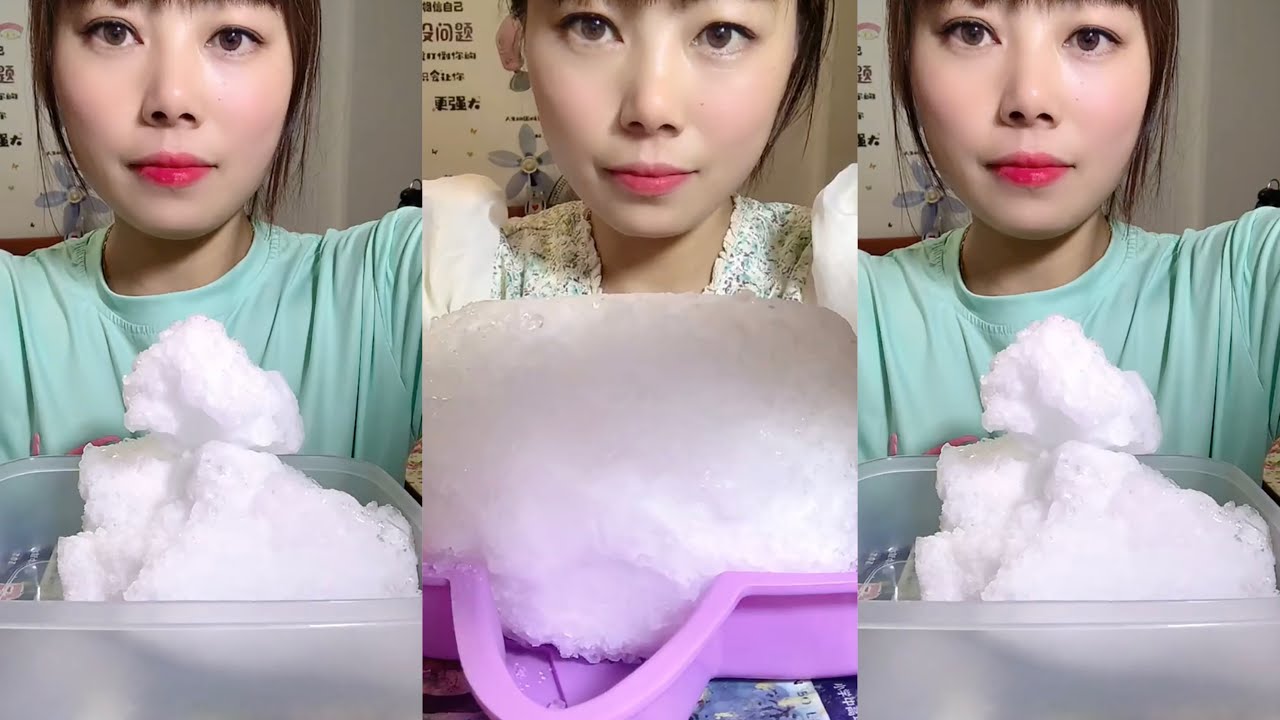 [ASMR]ZHAOFENG White Ice|Shaved Ice|Ice Eating|FULL VIDEOS|SOLO|#Whiteice