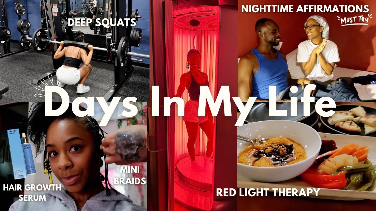 DAYS IN MY LIFE | Gym Routine, Bedtime Affirmations, Hair Growth Routine, & Sleek Mini Braids Look