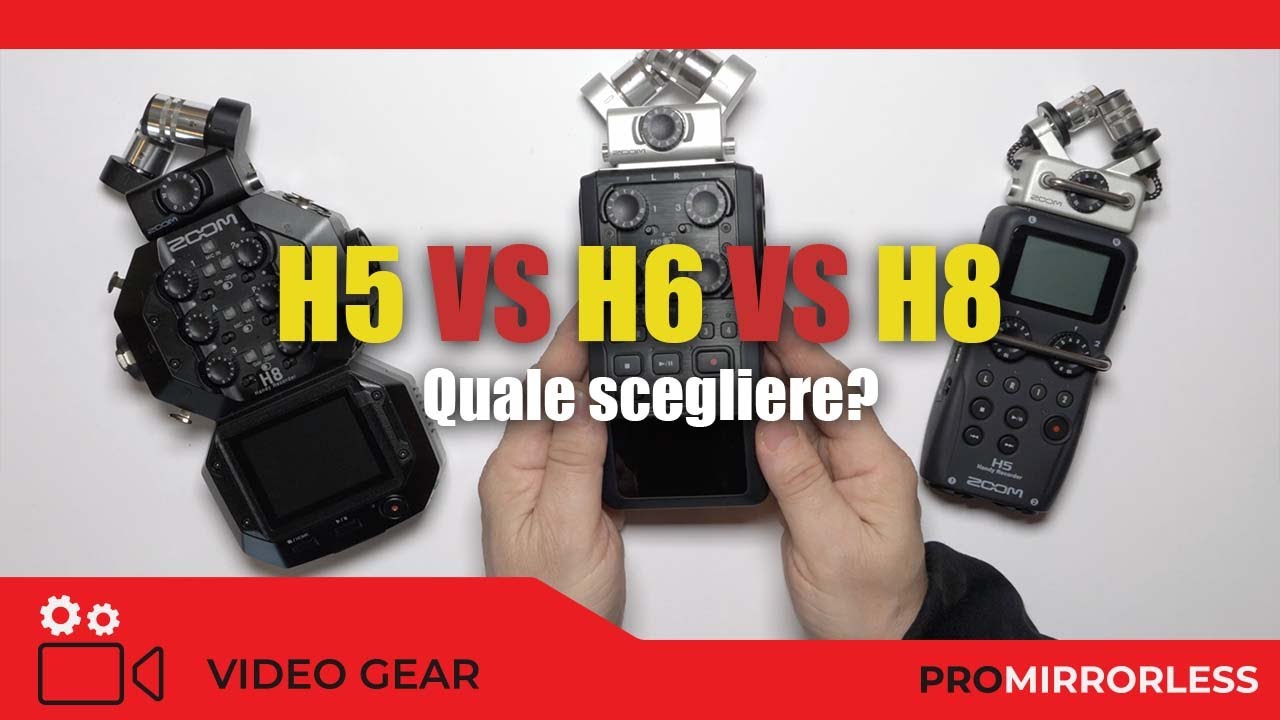 REGISTRATORE ZOOM H5 VS H6 VS H8 QUALE SCEGLIERE?