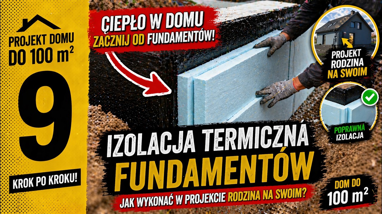 JAK DOCIEPLIĆ FUNDAMENTY ? BUDUJEMY TANI DOM DO 100M2 DLA RODZINY 2+2