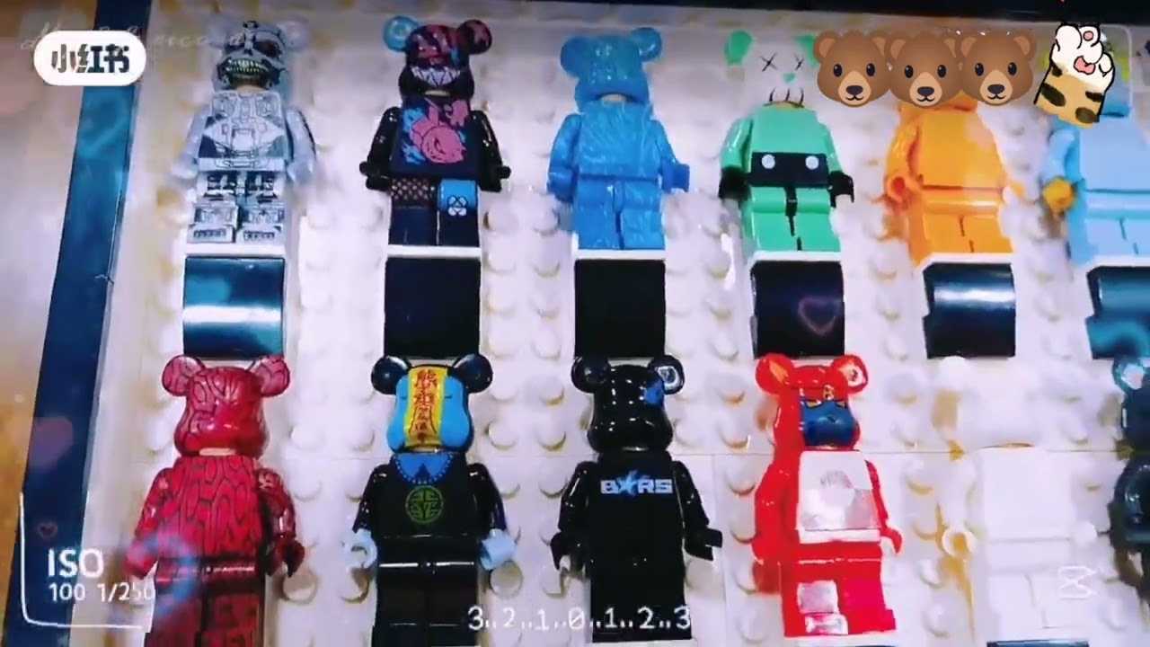 LQS Collector's Edition Bear Book Included 54pcs Mini Bearbricks Building Blocks 6301 DIY JADEL