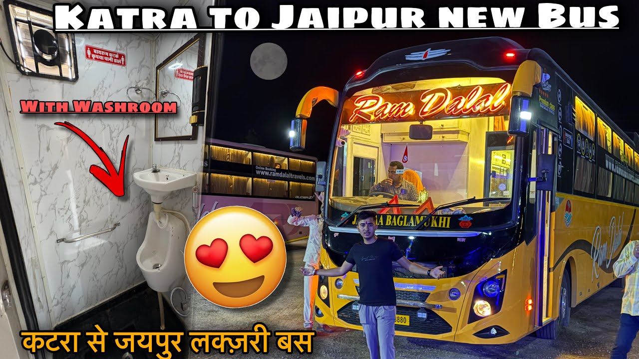 80 Lakh ki Luxury Bus 😍 on Katra - Jaipur Route 🔥with OnBoard Washroom  🚻