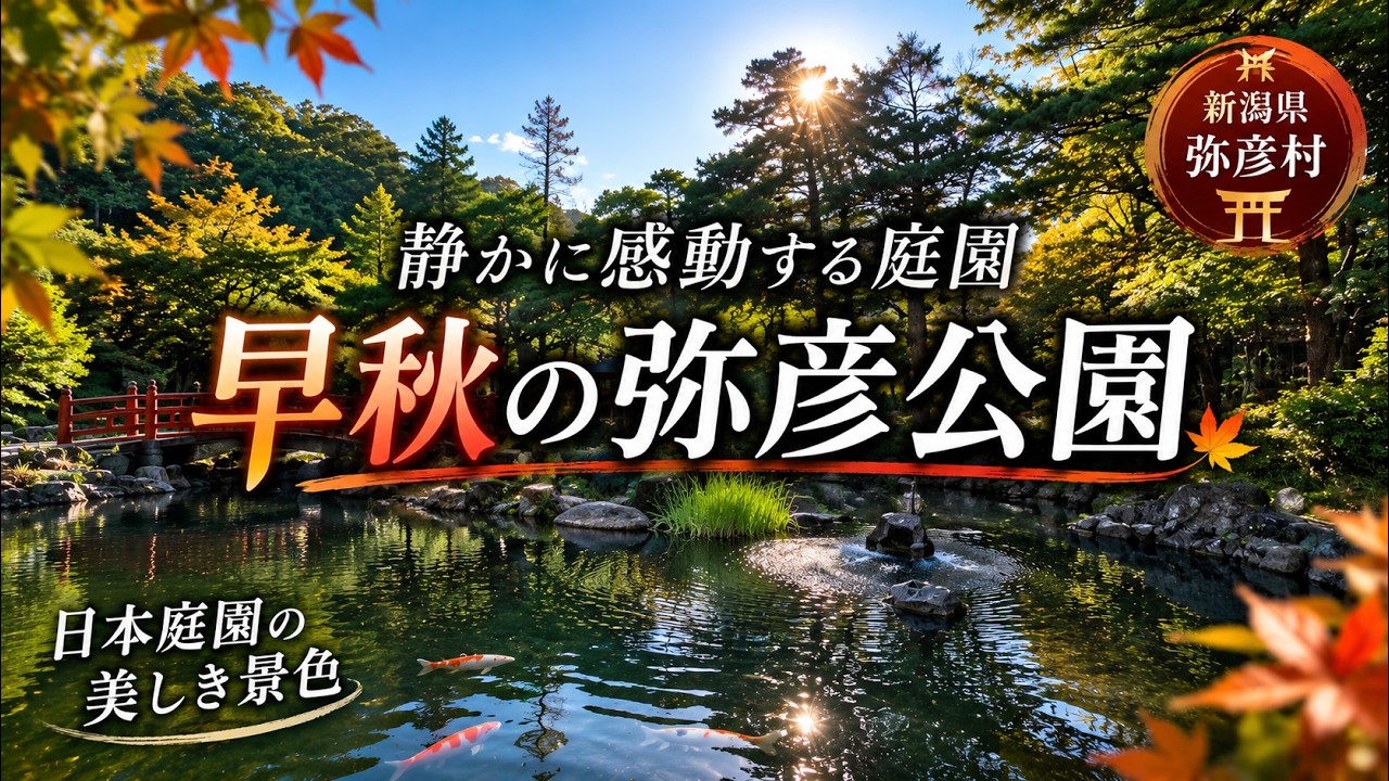 【弥彦村】早秋の弥彦公園をテクテク散歩。
