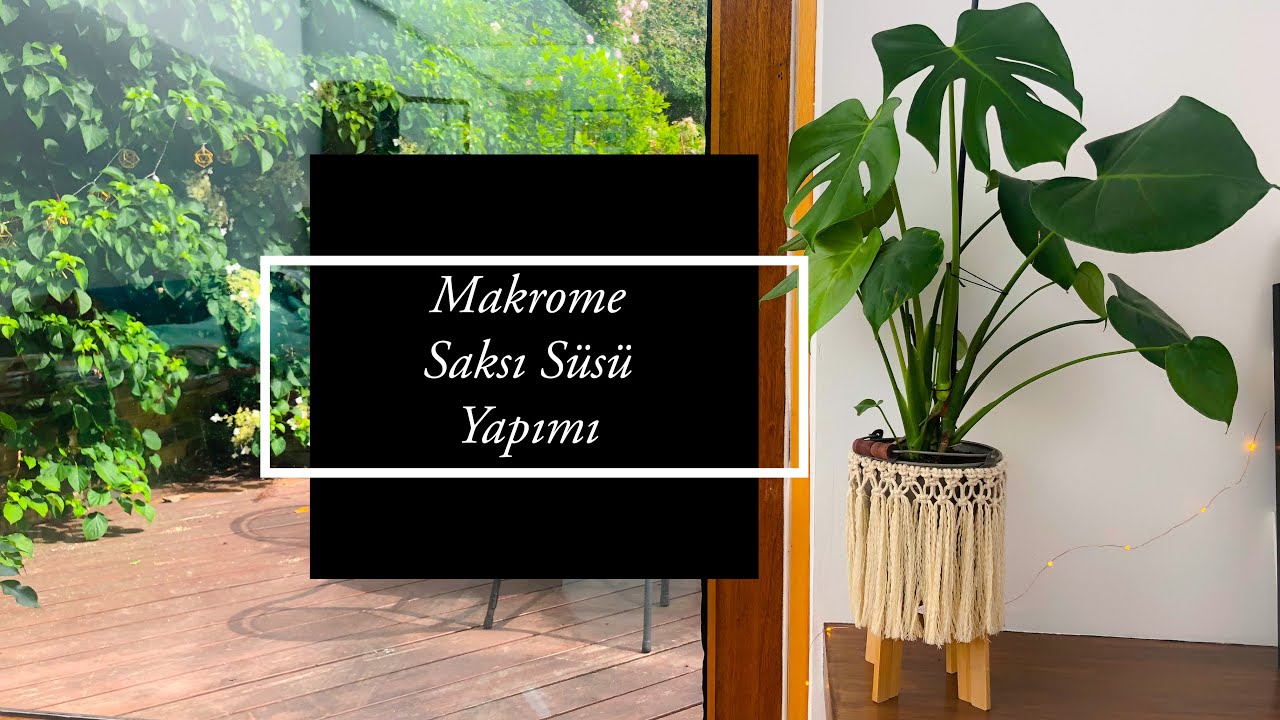 Makrome Saksı Süsü Yapımı I Boho I DIY I ENG SUB