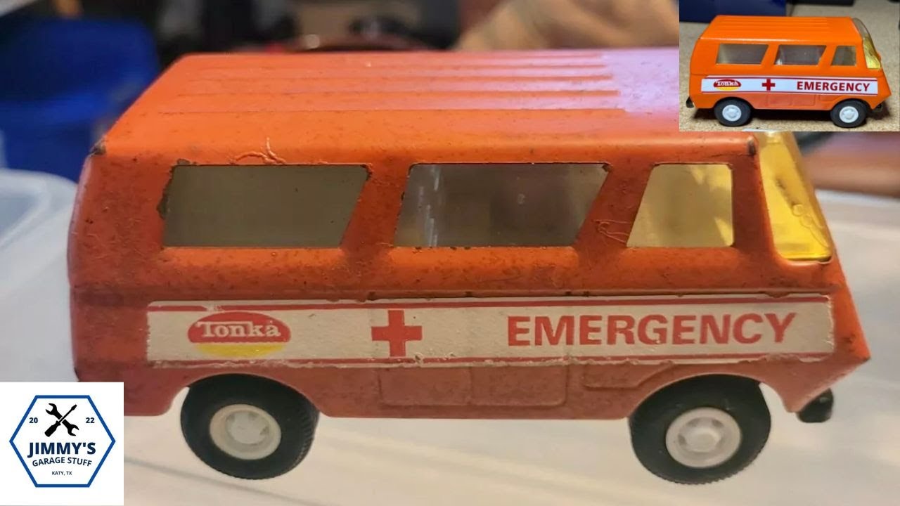 VINTAGE MINI TONKA EMERGENCY VAN RESTORATION - 1ST TIME RESTORATION