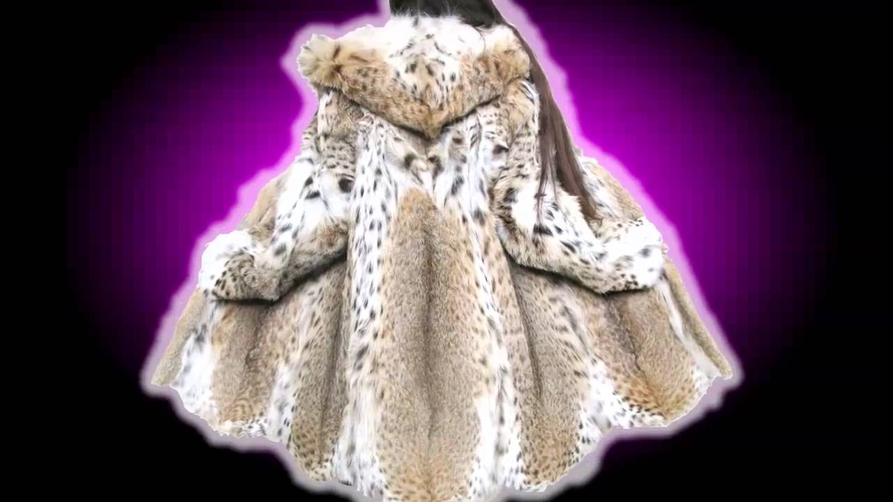 Fur Lined Hooded Lynx Fur Coat Parka Stroller