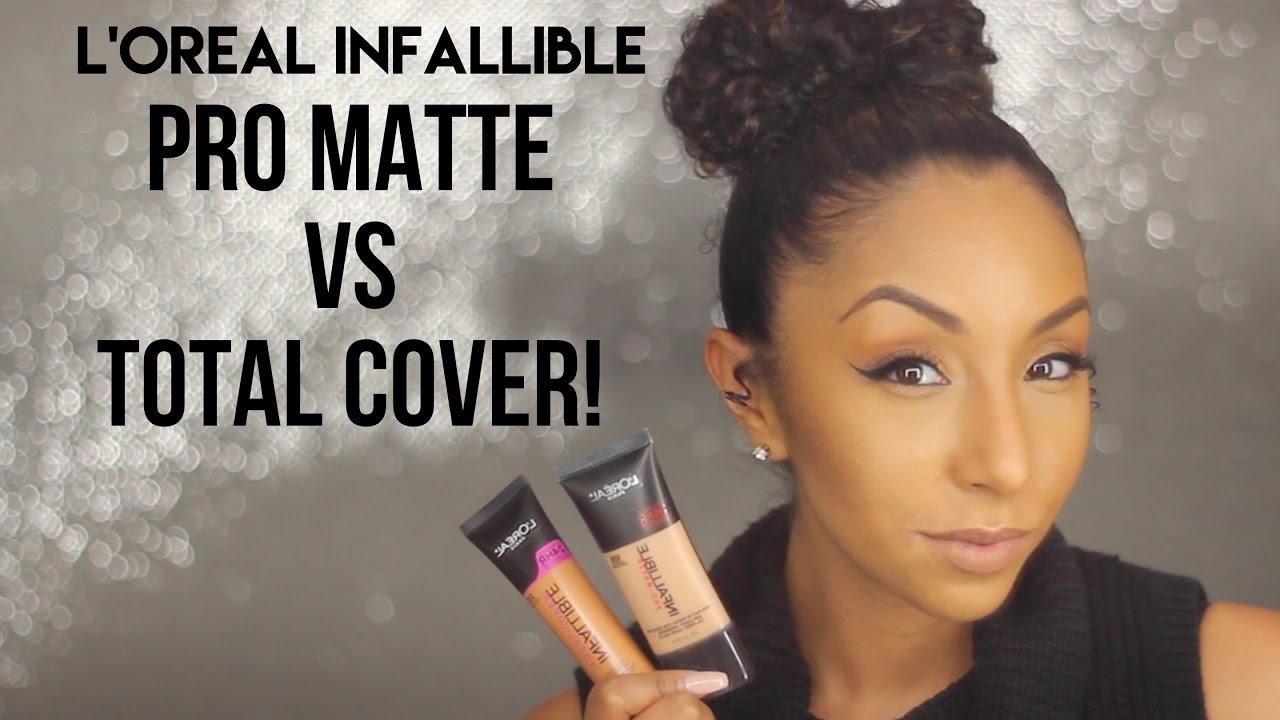 Foundation Friday! L'Oreal Infallible Pro Matte VS Total Cover! Oily Skin Test | BiancaReneeToday