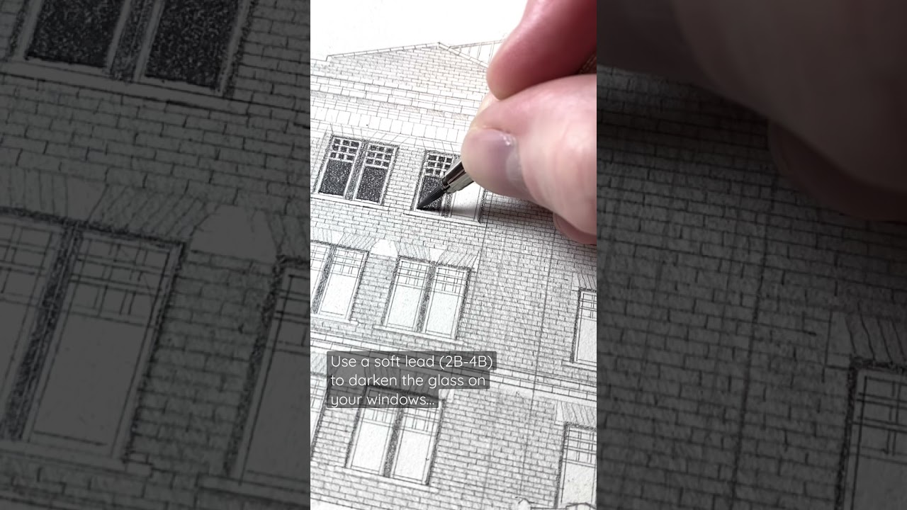How to draw realistic windows and make your architectural elevation pop!
