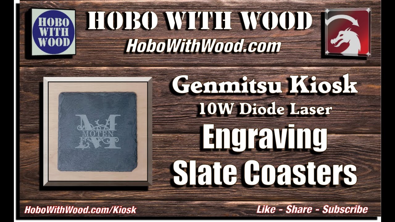 Genmitsu Kiosk - Slate Coaster Engraving