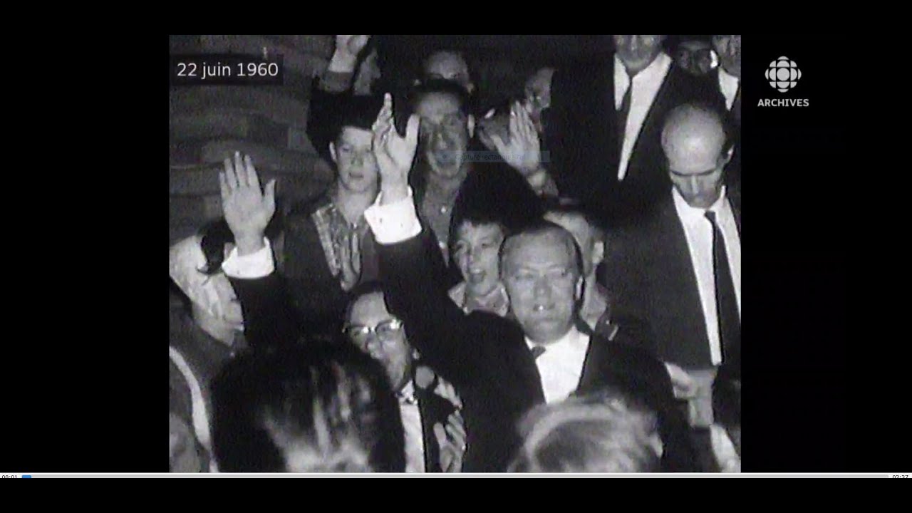 Le 22 juin 1960, victoire de Jean Lesage et du PLQ à l'élection provinciale québécoise