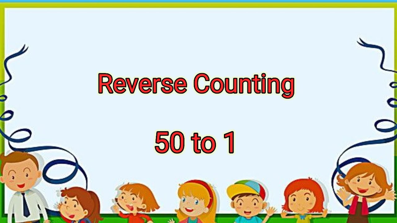 Reverse counting 50 to 1 | Counting with music & animation | Backward counting #counting