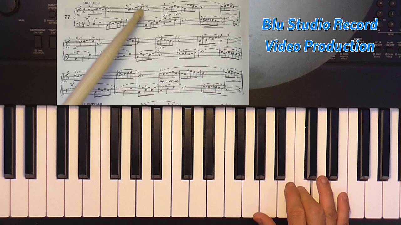 [86] Lezioni di pianoforte - School of piano - Piano lesson - Beyer es. 77 - Versione free youtube