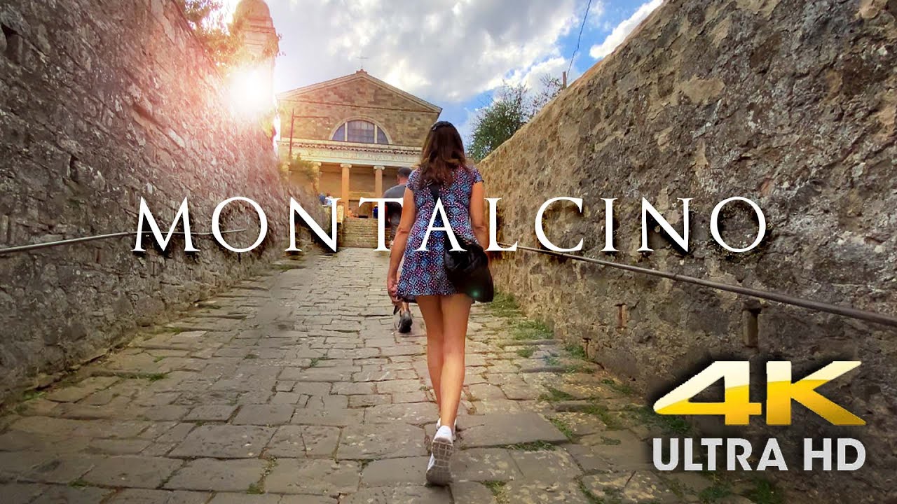 ❤️ 4K Walk in MONTALCINO TUSCANY ITALY | Walking TOUR on the Streets of Montalcino City Center