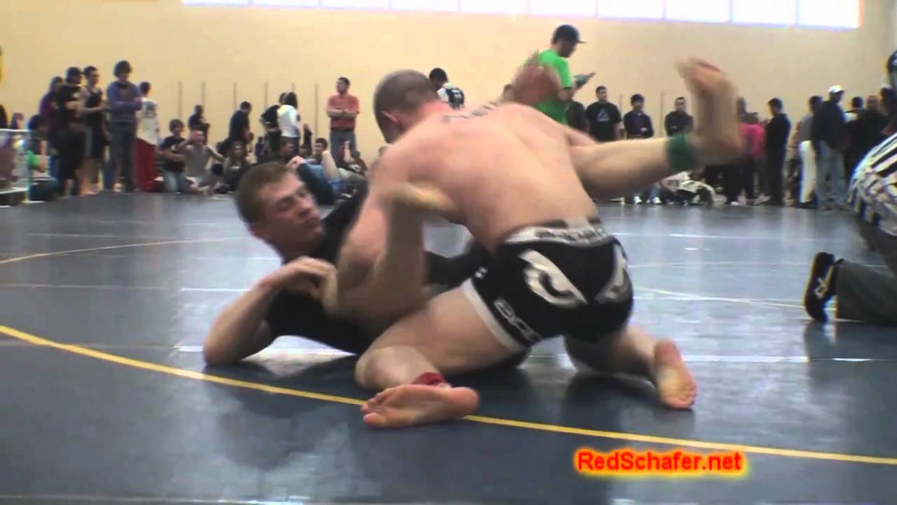 Triangle Choke - Eric Red Schafer vs. Jim Fritz - Submission Grappling - BJJ Match