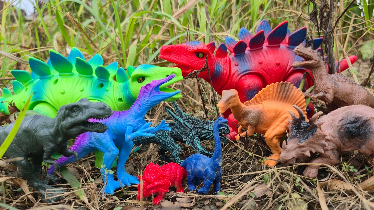 Menemukan Dinosaurus Stegosaurus Brachiosaurus T-Rex Spinosaurus Triceratops Ceratosaurus Dragon