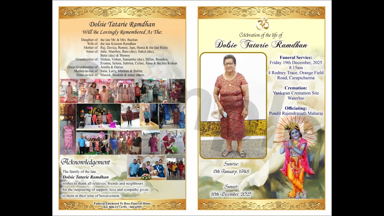 THE CREMATION CEREMONY OF DOLSIE RAMDHAN
