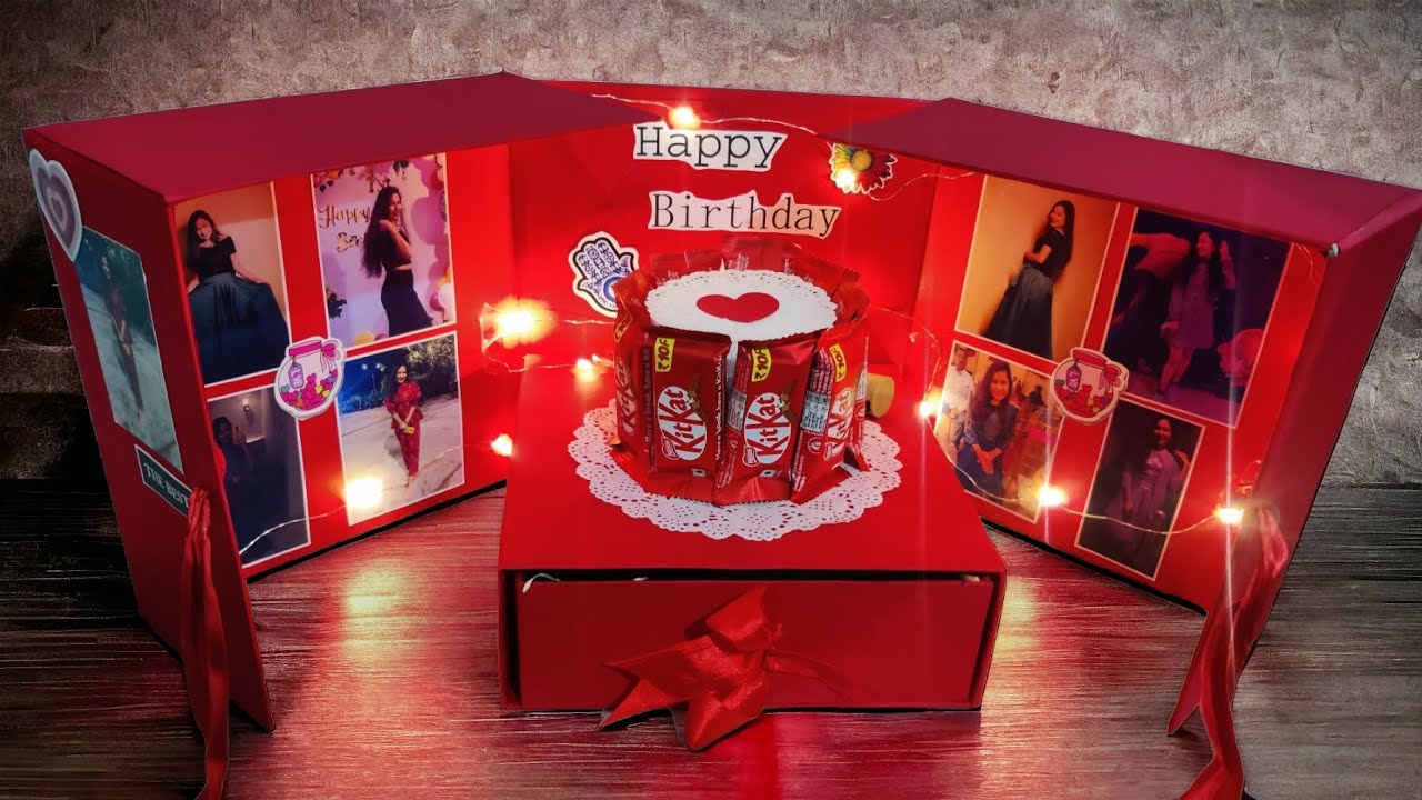 How To Make Surprise Cake Box At Home /Surprise Cake Box Tutorial/DIY Gift Box 🎁