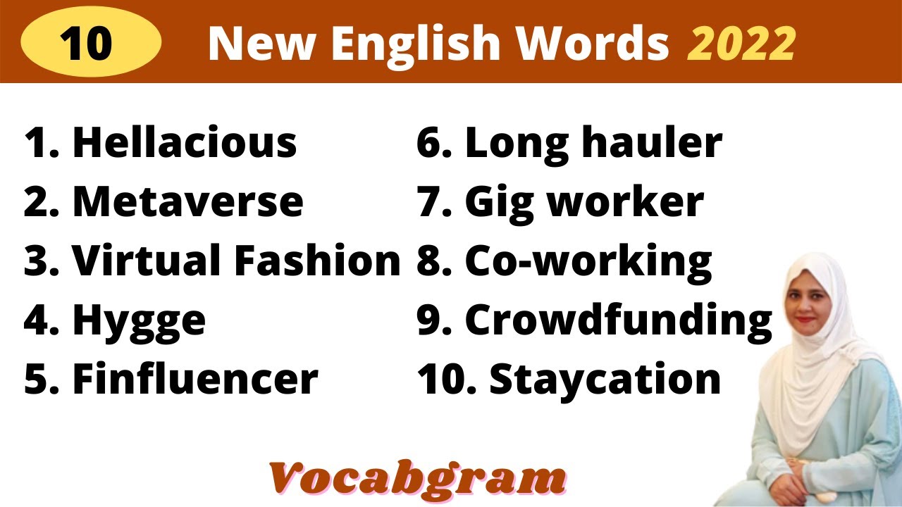 New English words - 10 Brand New Words Added To The Dictionary In 2022 - English Vocabulary 2022