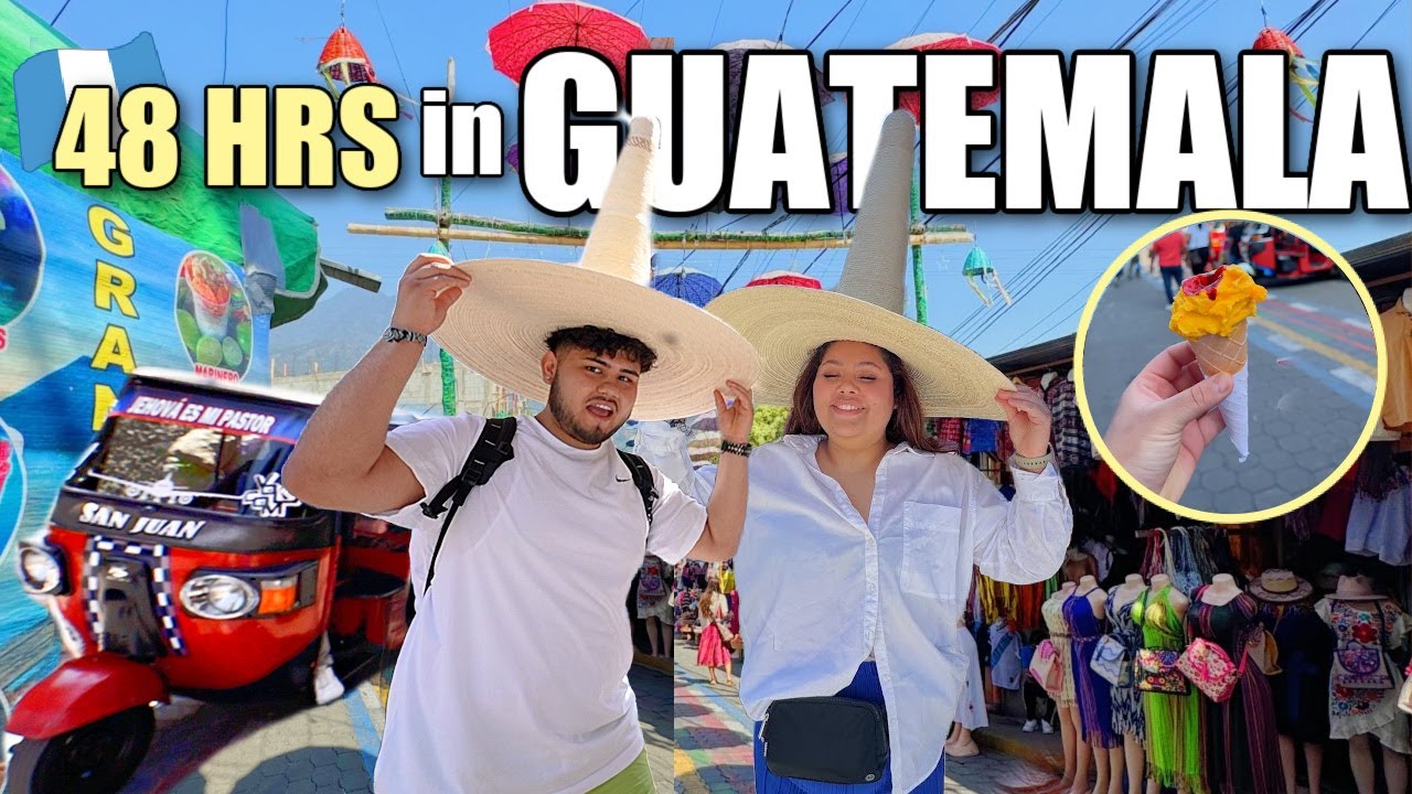 Spending 48 Hours on a LAKE in GUATEMALA | cliff jumping, exploring, yummy food 🍦