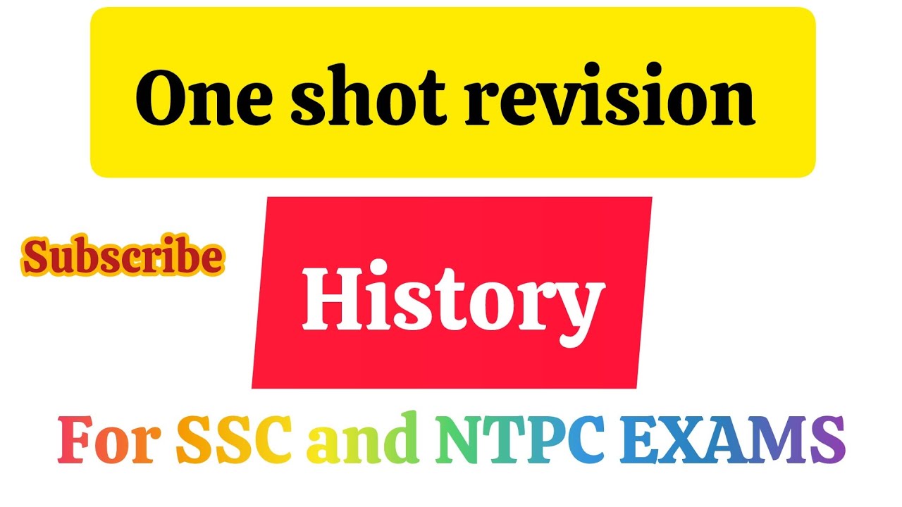 History revision one shot video🖊