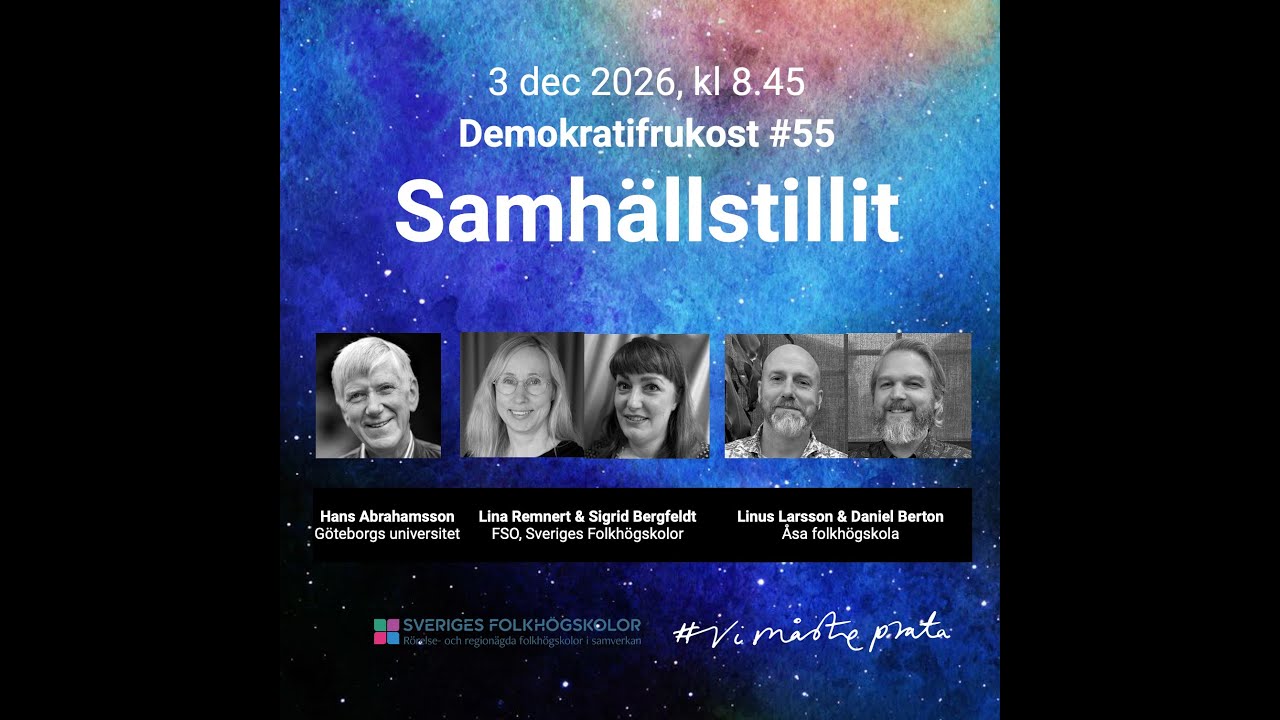 Demokratifrukost #55 - Samhällstillit    ny