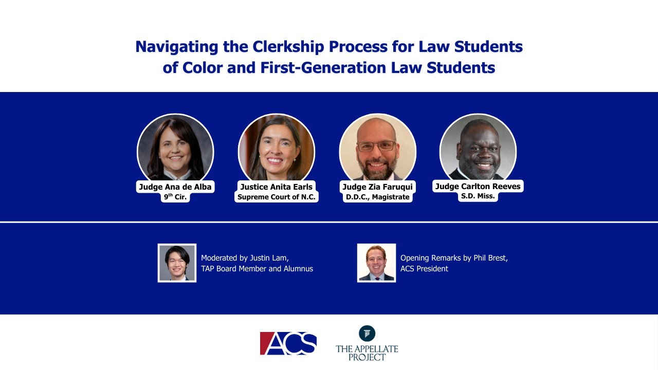 Navigating the Clerkship Process for Law Students of Color and First Generation Law Students 2026