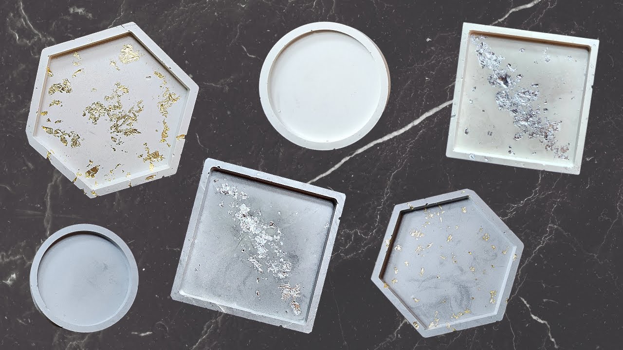 DIY Plaster Trinket Dish Easy Tutorial / How To Make a Cement Jewelry Dish / Concrete Coasters