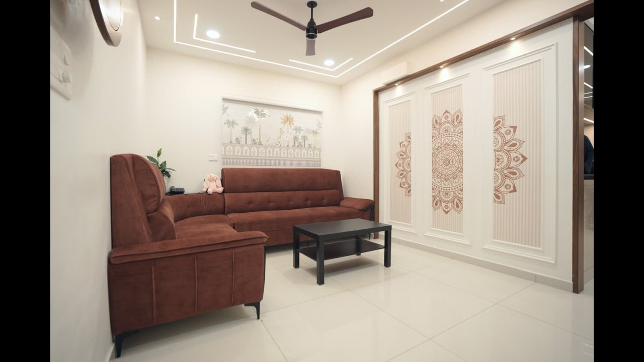 Premium 2BHK Interiors in Bachupally | Gothic Pentagoen Luxury Home Tour | DzineHome