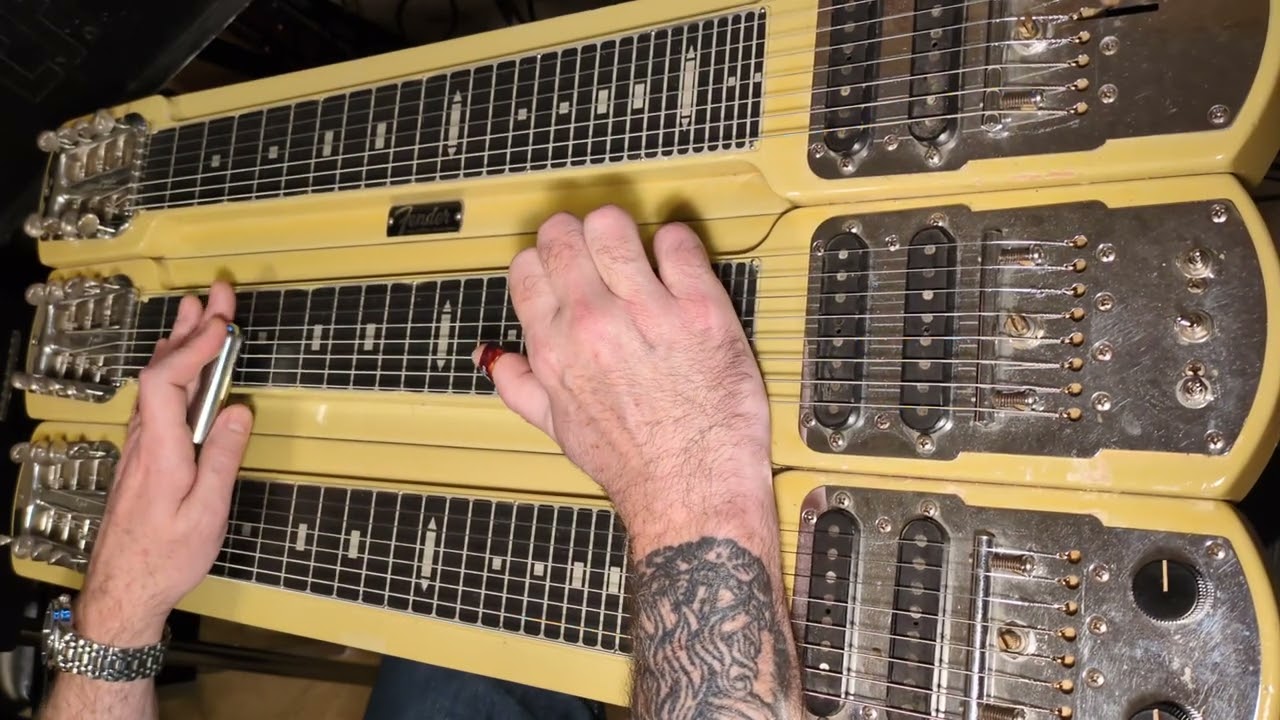 We Three  on Fender Stringmaster steel guitar by Brother Ethan Shaw