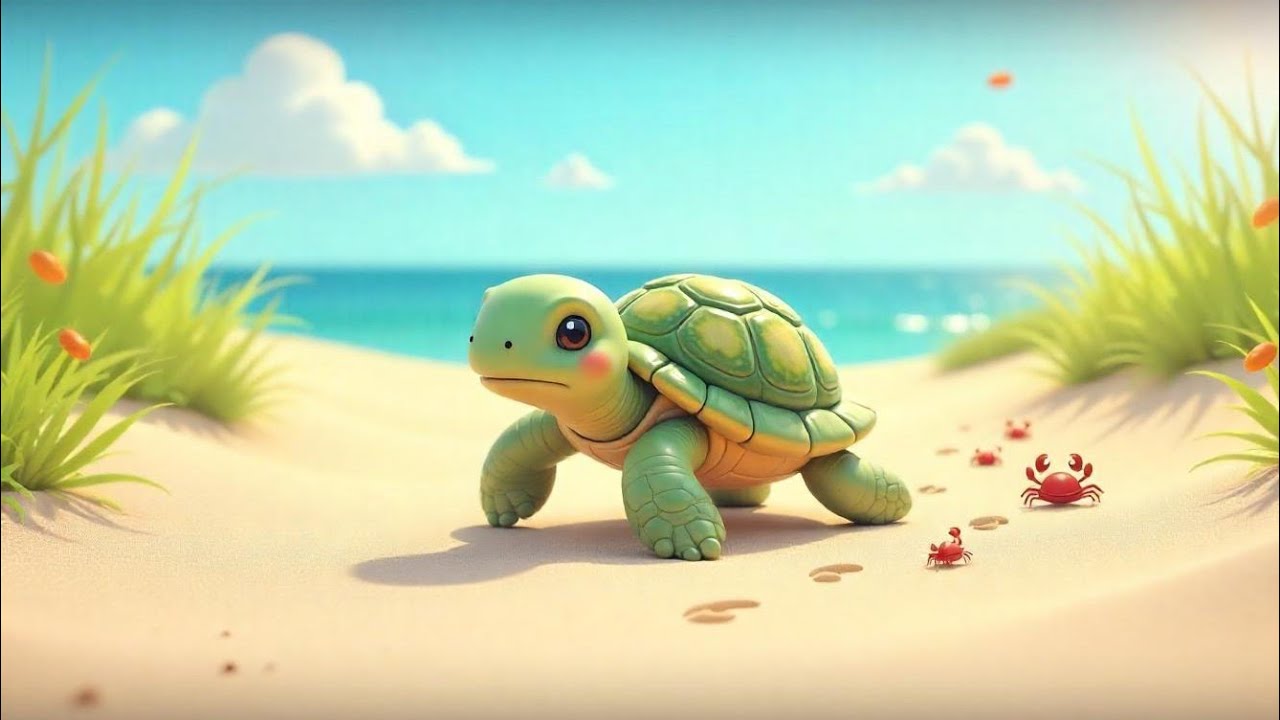 Turtle Nursery Rhyme | Slow & Steady Turtle Song for Children| Fun Rhyme for Kids, Toddlers & Babies