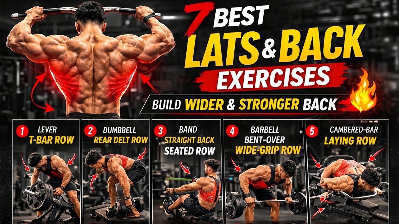 7 Best Lats & Back Workout at Gym for Massive Back Growth | Complete Back Training Guide