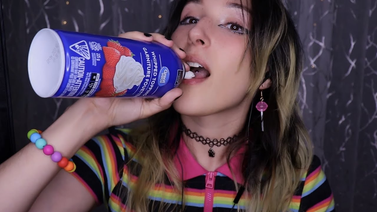 ASMR 💖 SWEET & SOFT Whip Cream Kisses for You 💋 Breathy, Close Up, Mmmuah !