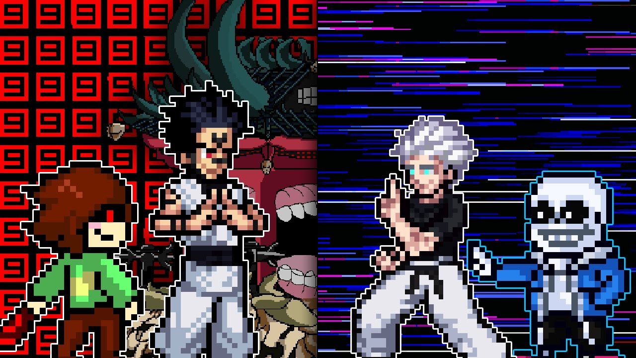 Sukuna Shinjuku and Frisk VS Gojo Shinjuku and Sans