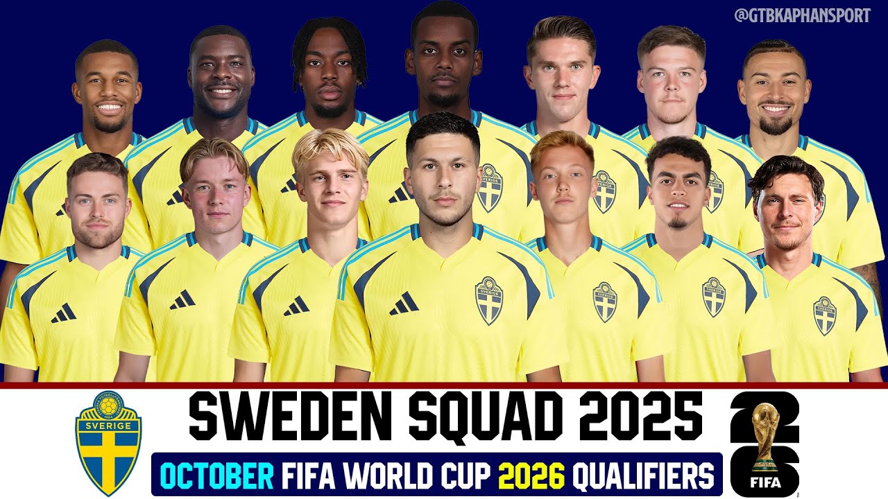 Sweden Squad For FIFA World Cup 2026 Qualifiers | Sweden Squad October 2025