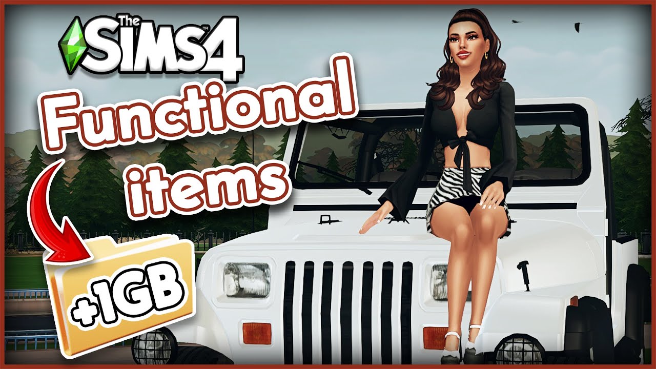 Sims 4 functional objects cc folder download (cars, nursery, activity, food)