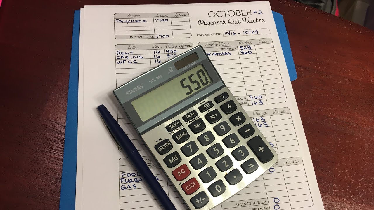 October Paycheck #2 - Using The Budget By Paycheck Workbook By The Budget Mom (TBM)