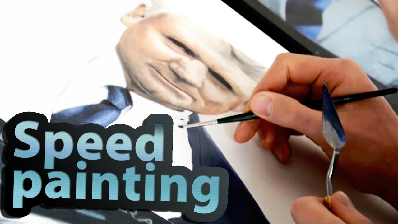 Realistic oil portrait. Speedpaint by Martijn Versteeg Holland Herald - KLM