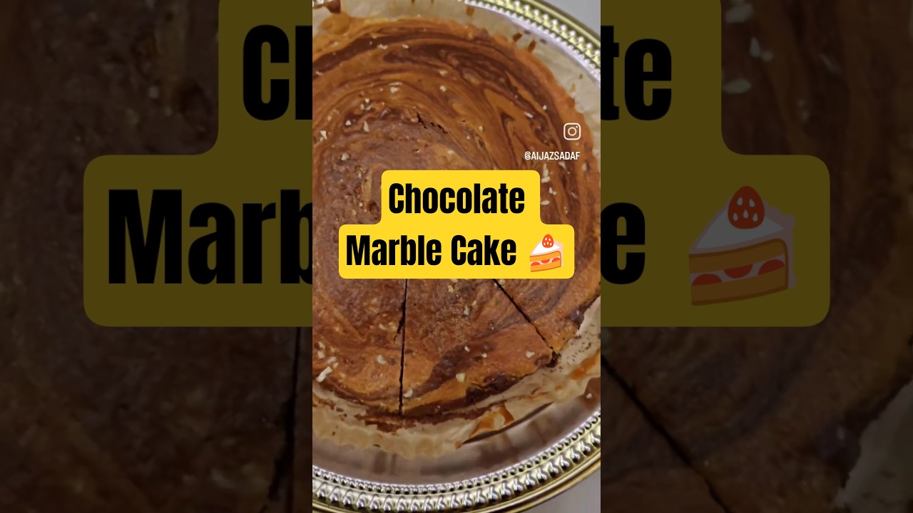 Chocolate Marble Cake, Oil Free Cake, made with Egg & Yogurt